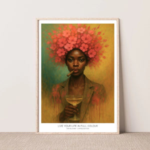 Kunstplakat - Live your Life in Full Colour